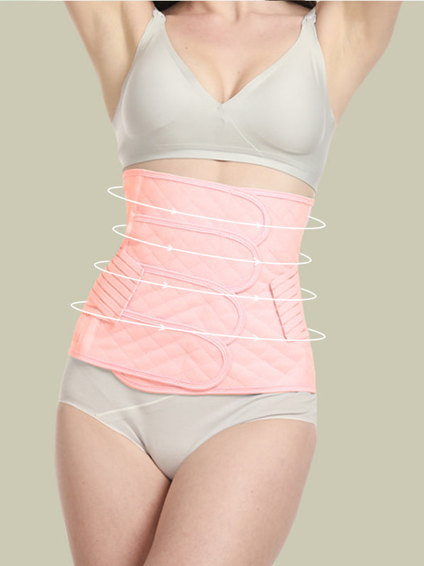 Flexvibe Postpartum 2-Piece Belly Binder Set - 4-Panel Supportive Breathable Shaping Wear