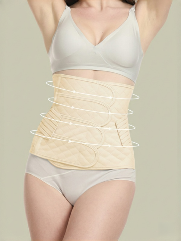 Flexvibe Postpartum 2-Piece Belly Binder Set - 4-Panel Supportive Breathable Shaping Wear