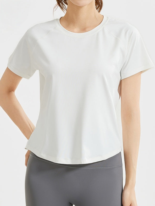 Flexvibe Loose Mesh Yoga Sports Tee Quick Dry Breathable Skin-Friendly