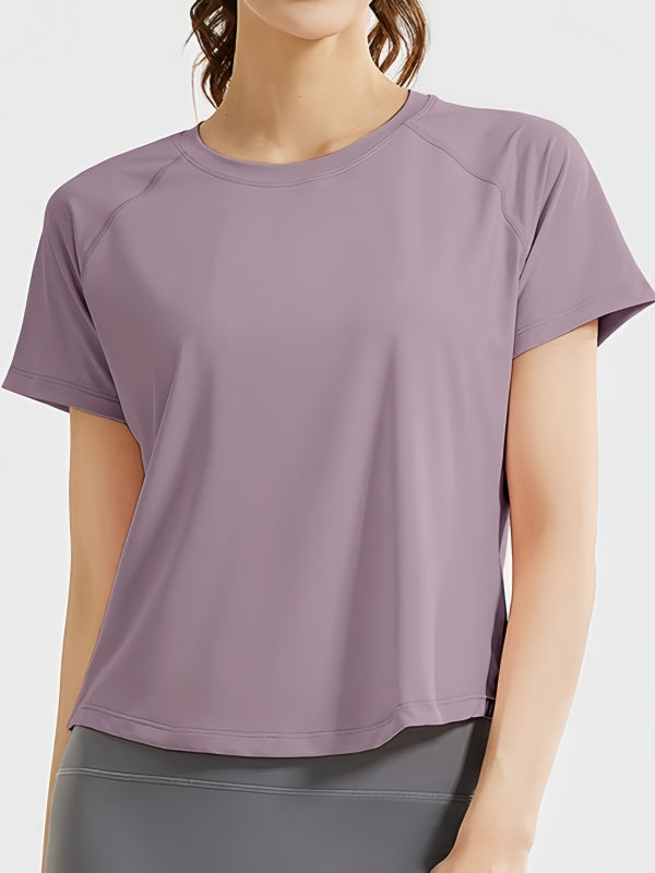 Flexvibe Loose Mesh Yoga Sports Tee Quick Dry Breathable Skin-Friendly