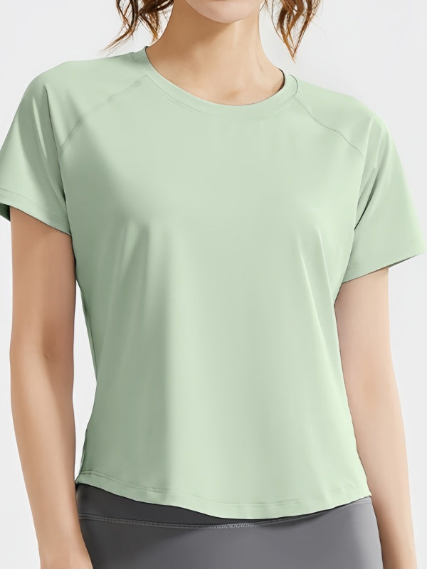 Flexvibe Loose Mesh Yoga Sports Tee Quick Dry Breathable Skin-Friendly