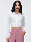 Flexvibe Women's Slim Waist Cropped Jacket, Lightweight Zip Up Outdoor Fitness Sports Coat