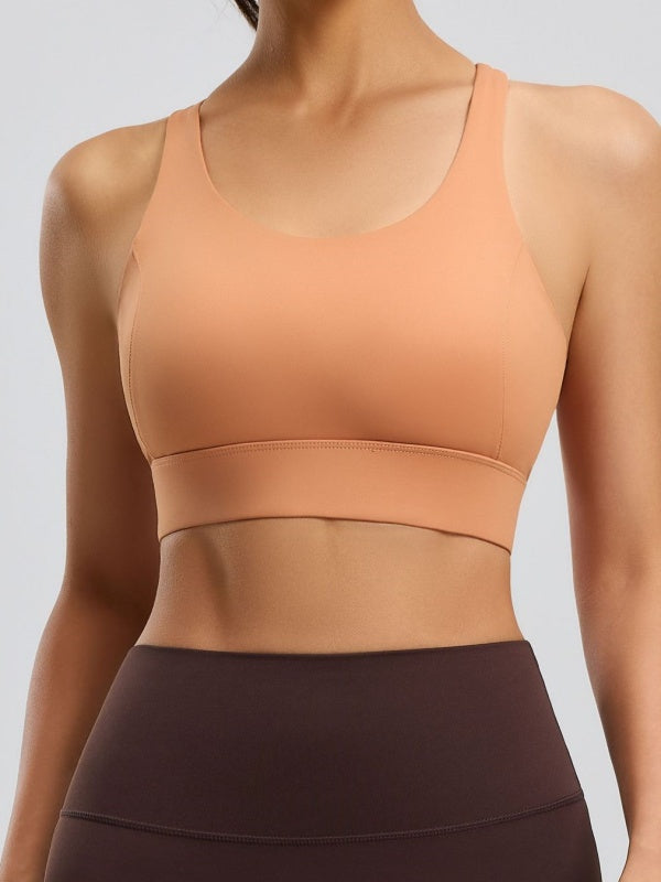 Flexvibe Breathable Hook and Eye Sports Bra - Front Closure Comfort Yoga Workout Bra