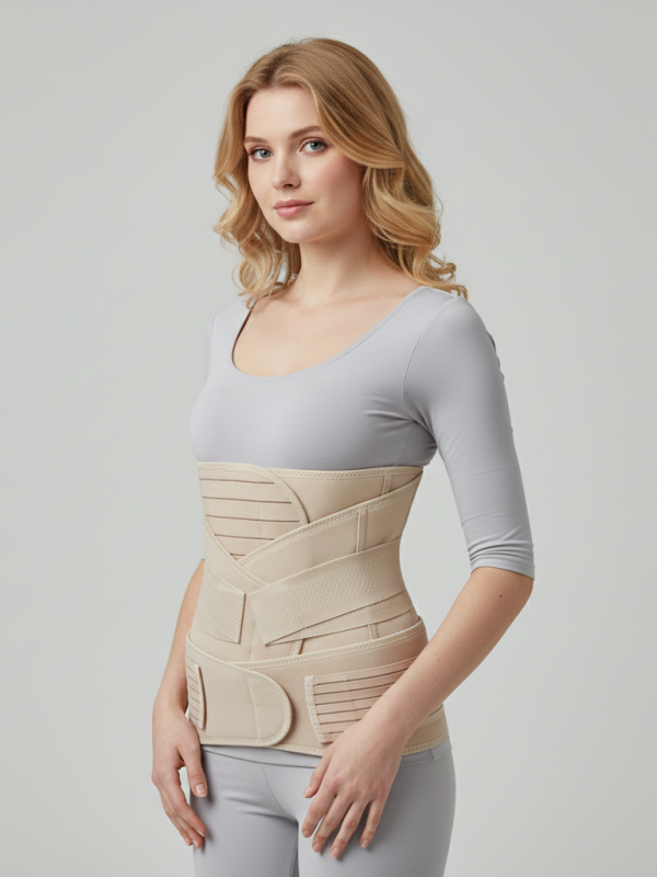 Flexvibe Enhanced 3-in-1 Postpartum Belly Binder - Tummy Control Supportive Recovery Wear