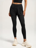 Flexvibe High-Waisted Fake Two-Piece Yoga Set - Buttery Soft Tummy Control with Pockets (Gym-Friendly)