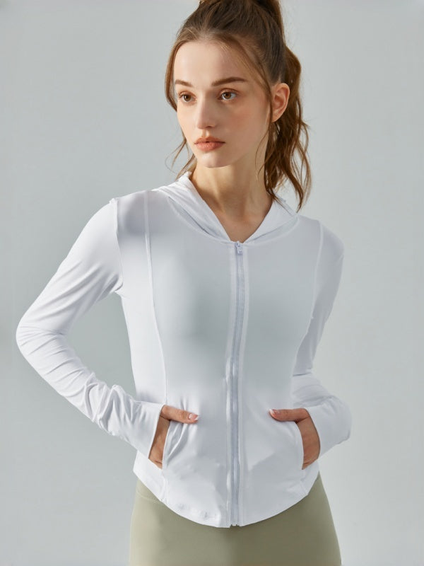 Flexvibe Women's Original Yarn Cool Touch Sun Protection Clothing, Thin Ice Silk Slim Fit UV Protection Long Sleeve Sunscreen Jacket for Summer