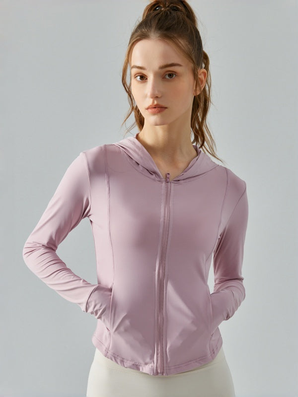 Flexvibe Women's Original Yarn Cool Touch Sun Protection Clothing, Thin Ice Silk Slim Fit UV Protection Long Sleeve Sunscreen Jacket for Summer