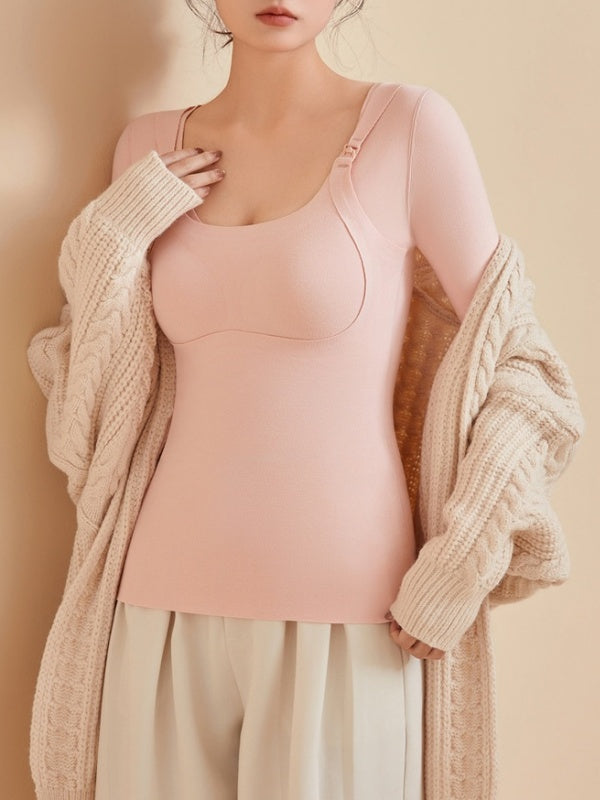 Flexvibe Maternity Nursing Top - Soft Breathable Easy Access Postpartum Pregnancy Daily Wear