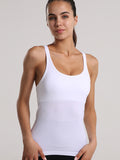Flexvibe Women’s Fitness Yoga Tank - Long-Line Crisscross Racerback Breathable