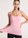 Flexvibe Women’s Fitness Yoga Tank - Long-Line Crisscross Racerback Breathable
