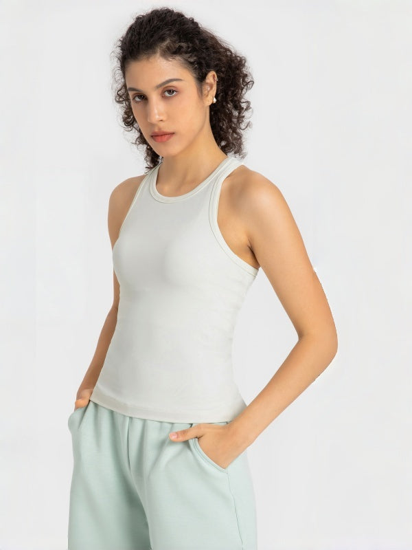 Flexvibe High-Stretch Sports Top - Breathable Moisture-Wicking Non-Slip Yoga Gym Workout Top
