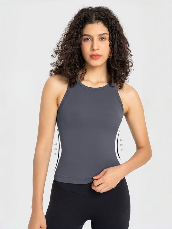 Flexvibe High-Stretch Sports Top - Breathable Moisture-Wicking Non-Slip Yoga Gym Workout Top