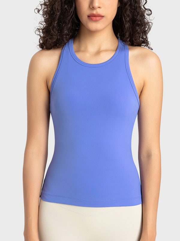 Flexvibe High-Stretch Sports Top - Breathable Moisture-Wicking Non-Slip Yoga Gym Workout Top