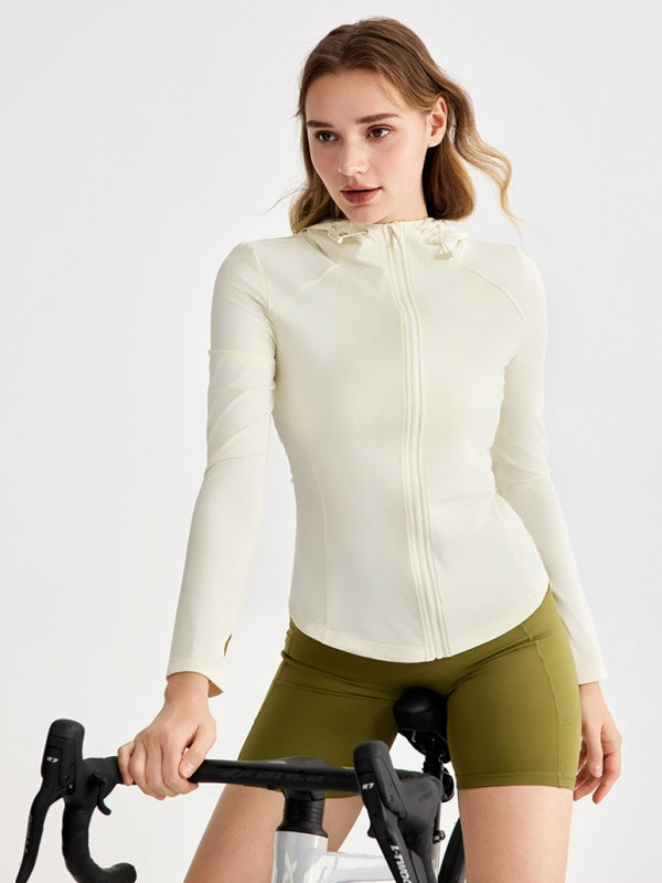 Flexvibe Women's Light Slimming Original Yarn Sun Protection Jacket, UPF50+ Hooded & Figure Flattering, Outdoor Lightweight Sunscreen Skin Coat