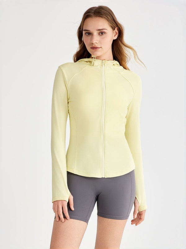 Flexvibe Women's Light Slimming Original Yarn Sun Protection Jacket, UPF50+ Hooded & Figure Flattering, Outdoor Lightweight Sunscreen Skin Coat