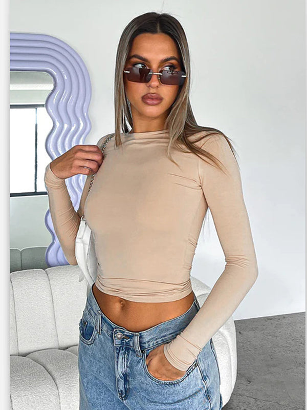 Flexvibe Slim Fit Crew Neck Undershirt Stretch Skin-Friendly Breathable Tee