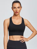 Flexvibe Tank Style Push Up Bra Crisscross Back Anti-Bounce for Gym Run