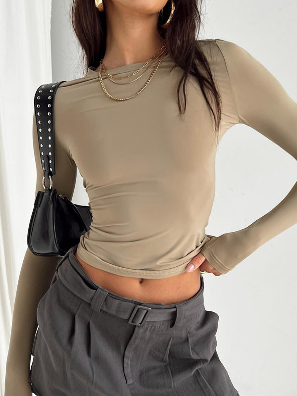Flexvibe Slim Fit Crew Neck Undershirt Stretch Skin-Friendly Breathable Tee