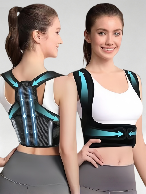 Flexvibe Adjustable Back Posture Corrector, Invisible Compression Waist Support for Men & Women
