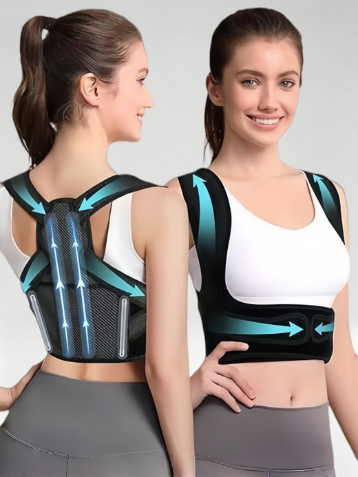 Flexvibe Adjustable Back Posture Corrector, Invisible Compression Waist Support for Men & Women