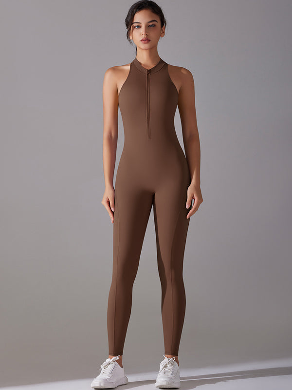 Flexvibe Breathable Stretchy Yoga Bodysuit - Barely-There Backless Versatile Athletic Wear