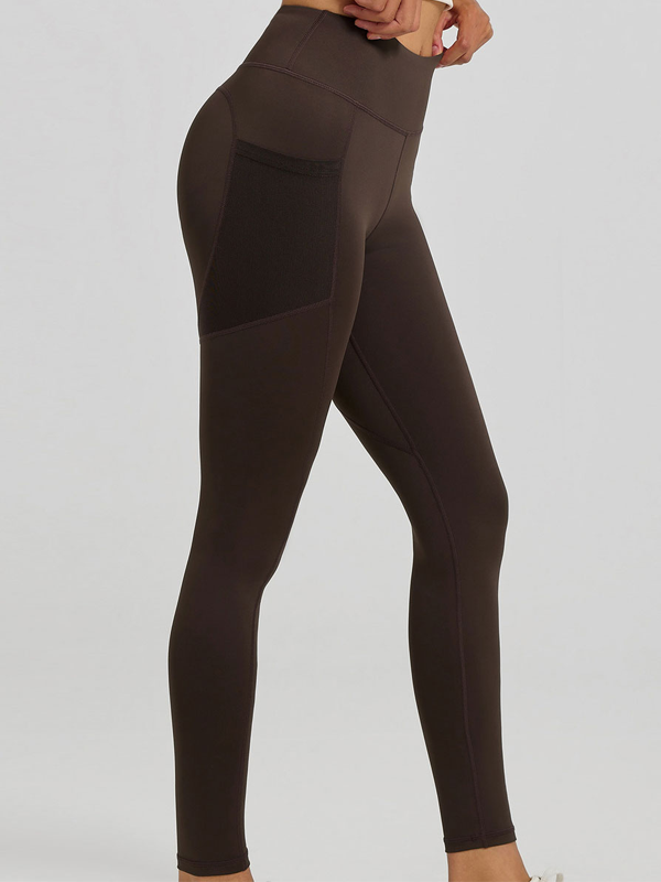 Flexvibe Women's High Waist Yoga Capris - Two Semi-Transparent Side Pockets Barely-There Fit