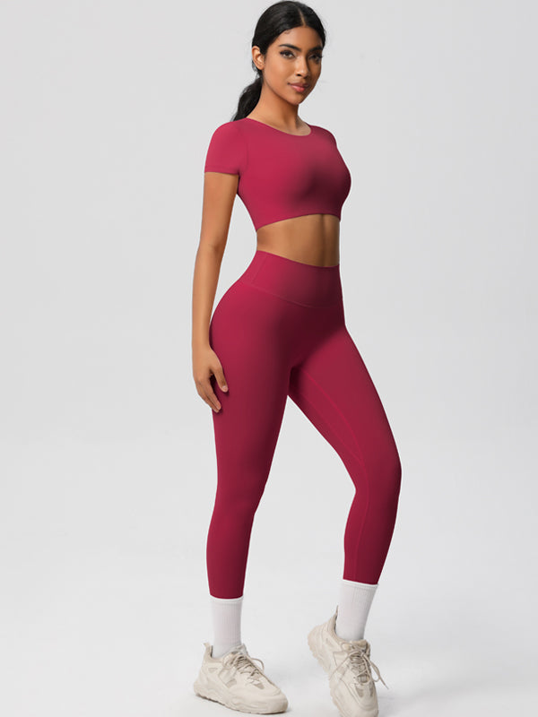 Flexvibe High-Waisted Stretchy Yoga Set - Double-Sided Brushed Versatile Athletic Wear