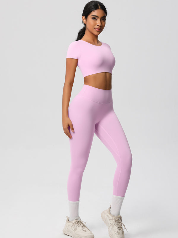 Flexvibe High-Waisted Stretchy Yoga Set - Double-Sided Brushed Versatile Athletic Wear