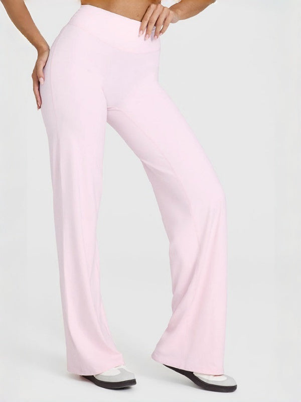 Flexvibe Flattering High Elastic Yoga Leggings - Straight Leg Butt Lifting 4-Way Stretch Activewear