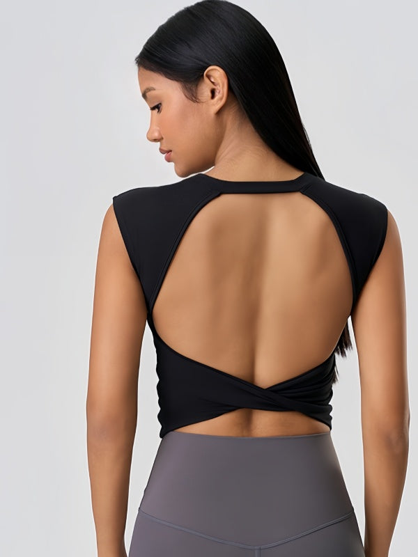 Flexvibe Sleeveless Yoga Tank Top - Breathable Moisture-Wicking Non-Slip Gym Workout Top