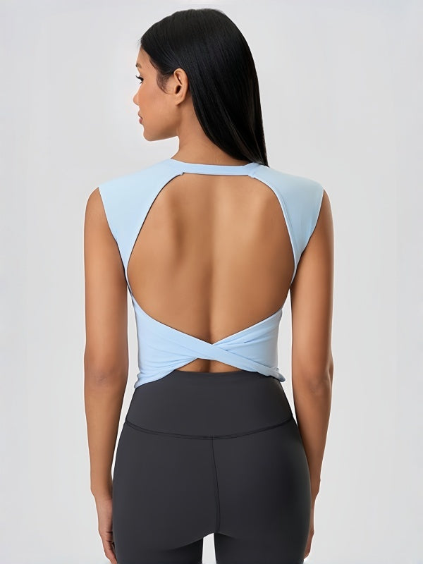 Flexvibe Sleeveless Yoga Tank Top - Breathable Moisture-Wicking Non-Slip Gym Workout Top