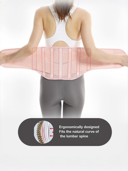Flexvibe Breathable Tummy Control Belt - 7 Bionic Cartilage Lumbar Support Yoga Workout