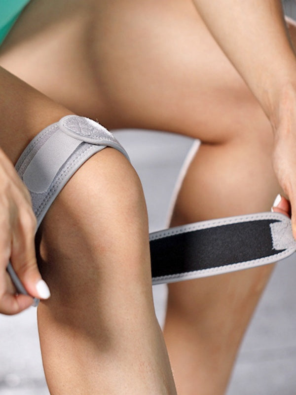 Flexvibe Silicone Patella Strap Sports Knee Support - Adjustable Pain Relief Brace
