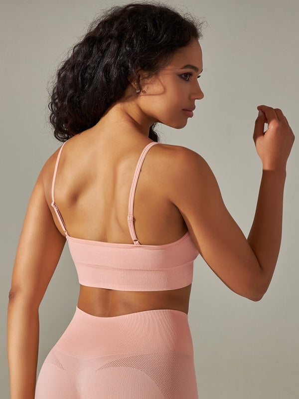 Flexvibe Seamless Sports Bra Wireless Back Beautifying High Elastic Breathable