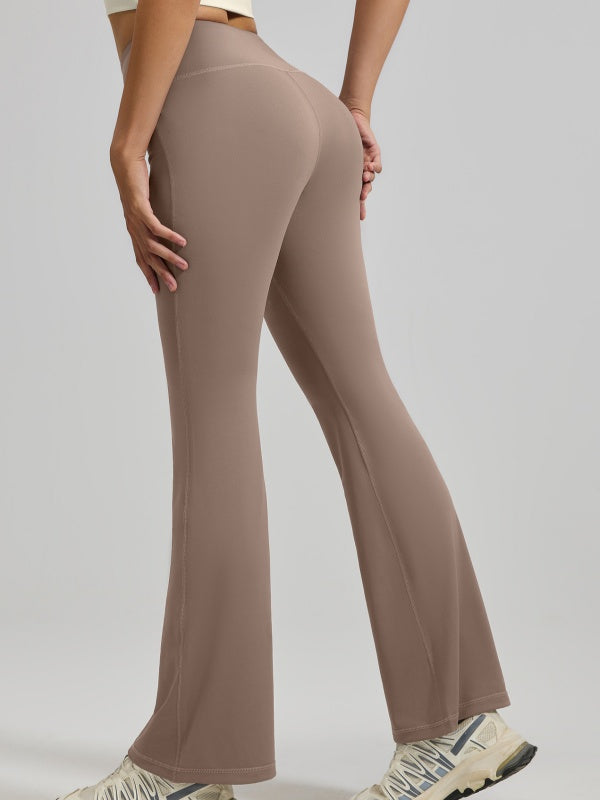 Flexvibe High Waisted Butt Lifting Flared Yoga Leggings - Buttery Soft Barely There Tummy Control