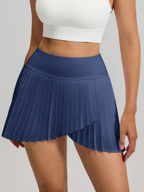 Flexvibe High Waist Layered Split Pleated Skirt - Flowy Versatile Womens Casual Formal