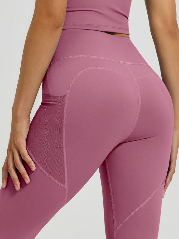 Flexvibe Buttery Soft Stretch Yoga Leggings - High Waisted See-Through Pockets for Gym & Daily