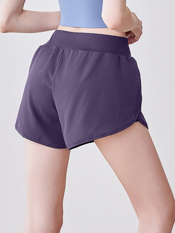 Flexvibe Two-Piece Quick-Dry Athletic Shorts - High-Waisted Anti-Chafing Gym Yoga