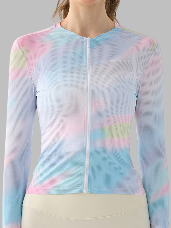 Flexvibe Women's Windproof Cycling Jacket, Lightweight Breathable Outdoor Biking Long Sleeve Sports Top