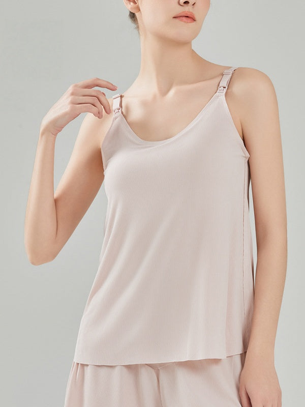 Flexvibe Nursing Camisole Tank Top - Soft Breathable Easy Access Postpartum Pregnancy Daily Wear