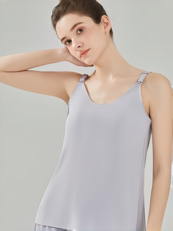 Flexvibe Nursing Camisole Tank Top - Soft Breathable Easy Access Postpartum Pregnancy Daily Wear