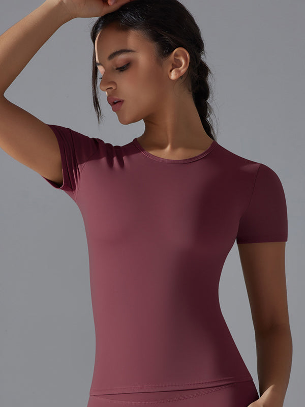 Flexvibe Breathable Soft Sports Top - Double-Sided Brushed High Elastic Slim Fit