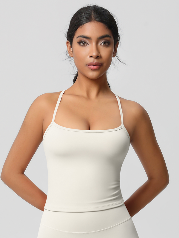 Flexvibe Double-Sided Brushed Longline Sports Bra - Moisture-Wicking Winter Yoga