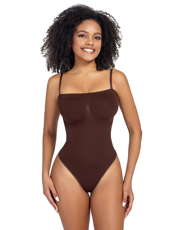 Flexvibe 3D Bust Support Removable Strap Bodysuit - High Stretch Tummy Control Shaping S-3XL