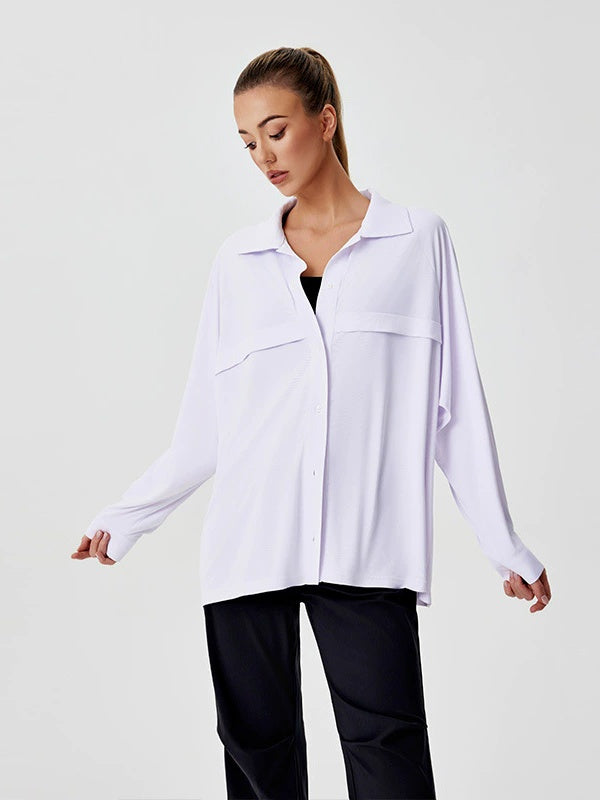 Flexvibe Women's Cool Touch Sun Protection Shirt, Thin UV Protection Quick Dry Outdoor Fitness Sports Jacket