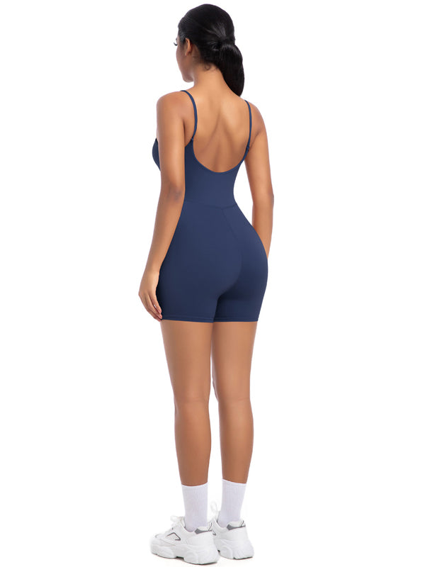 Flexvibe Barely-There Yoga Camisole Bodysuit - Seamless Stretchy Breathable Workout Wear