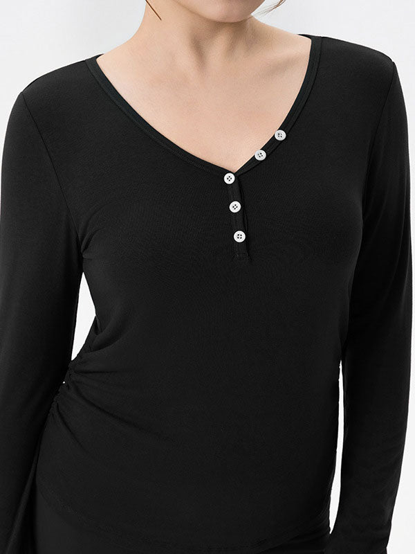 Flexvibe Plus-Size Long-Sleeve Yoga Cardigan - V-Neck High Elastic Daily Pilates