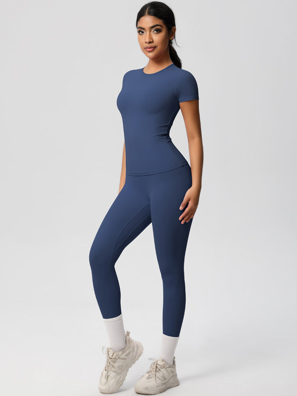 Flexvibe High-Waisted Stretchy Yoga Set - Double-Sided Brushed Versatile Athletic Wear