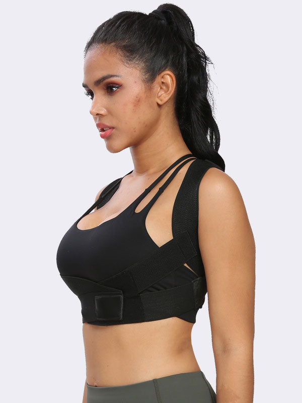 Flexvibe Adjustable Steel Plate Back Brace Lightweight Breathable for Teens