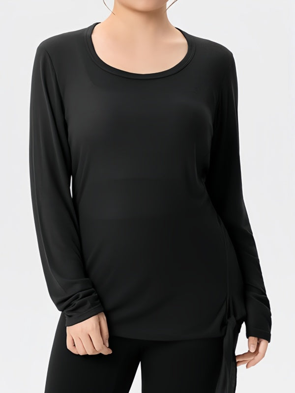 Flexvibe Plus-Size Semi-Sheer Active Cover-Up - Side Slit Yoga Pilates Daily Wear